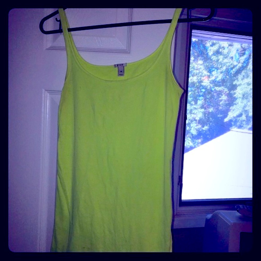 JCrew neon tank top